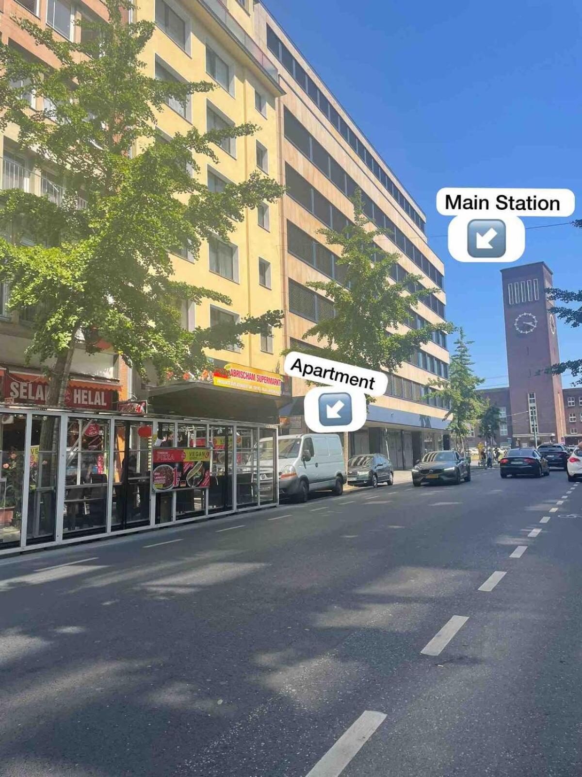 Zentrale Wohnung Direkt Am Hauptbahnhof - Bismarck Düsseldorf Exterior foto